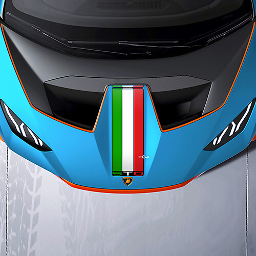 Bandes de course pour capot Autocollant en vinyle Graphiques pour Lamborghini STO

