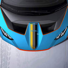 Autocollant Autocollants Vinyle Cadre Tricolore Rayures de Capot pour Lamborghini STO 3