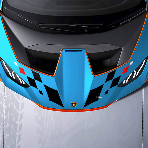 Autocollant vinyle avec logo Hood Central STO pour Lamborghini STO
