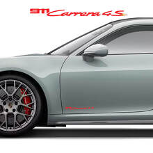 2x Autocollants de portes latérales Signature Porsche 911 Carrera 4S
 3