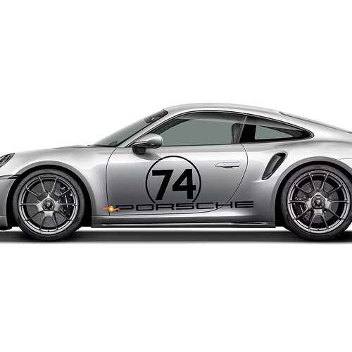 Kit de bandes latérales PORSCHE 50 ans autocollant graphique pour Porsche 911 Turbo S 992.2
 1