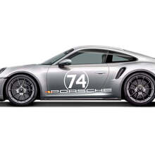 Kit de bandes latérales PORSCHE 50 ans autocollant graphique pour Porsche 911 Turbo S 992.2
 2