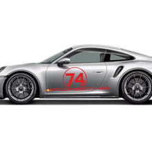 Kit de bandes latérales PORSCHE 50 ans autocollant graphique pour Porsche 911 Turbo S 992.2
 3