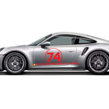 Kit de bandes latérales PORSCHE 50 ans autocollant graphique pour Porsche 911 Turbo S 992.2
 3