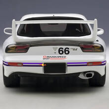 Kit complet de bandes latérales de capot 66 - Autocollant en vinyle personnalisé pour Mazda RX-7 Sport
 3