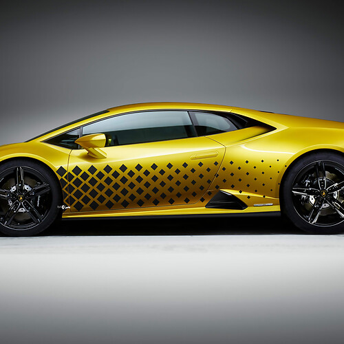 Autocollant en vinyle de course en forme de losange latéral pour Lamborghini Huracan Evo
