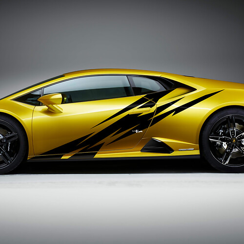 Autocollant en vinyle avec graphiques latéraux pour Lamborghini Huracan Evo
