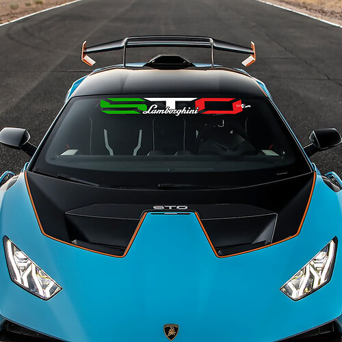 Autocollant vinyle pour pare-brise Racing STO pour Lamborghini STO
