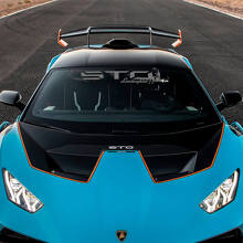 Rayure centrale de capot Logo STO Autocollant en vinyle Racing Graphics pour Lamborghini STO
 2