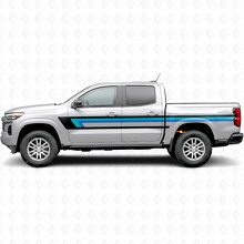 Bandes vinyles rétro supérieures de ligne de ceinture de porte et de cabine pour Chevrolet Colorado 3e génération 2023-2026_2