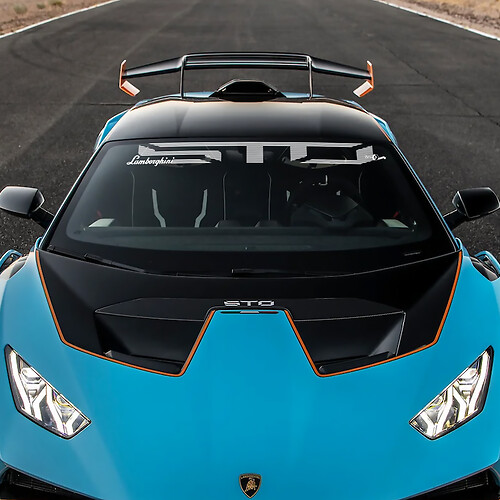 Autocollant vinyle pour pare-brise avec logo STO Lambo pour Lamborghini STO 2
