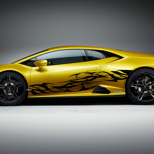 Graphiques latéraux Autocollant vinyle Tribal Racing pour Lamborghini Huracan Evo
