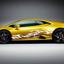 Autocollant vinyle graphique tribal abstrait racing latéral pour Lamborghini Huracan Evo 2