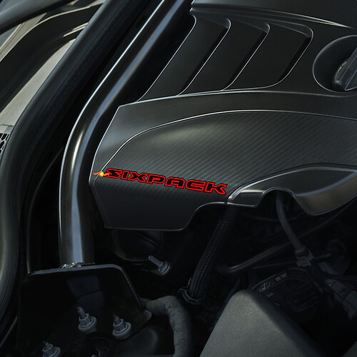 Autocollants de capot Sixpack Hood Engine pour Dodge Charger
