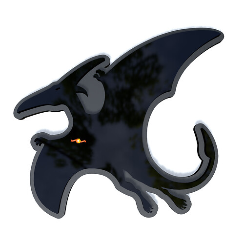 Emblèmes d'aile Pterodactylus antiquus pour hayon Badge en relief 3D
 1