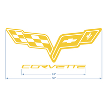 Décalcomanie autocollante en vinyle pour logo de capot Corvette C6
 2