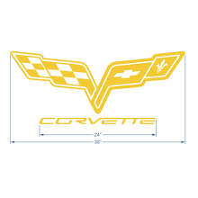 Autocollant vinyle logo capot Corvette C6 2 2