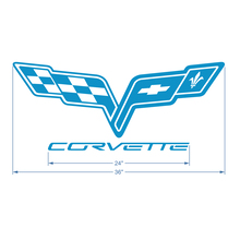 Décalcomanie autocollante en vinyle pour logo de capot Corvette C6
 3