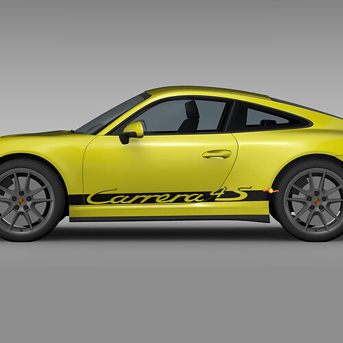Autocollant de bande de course pour panneau latéral pour Porsche Carrera 4S
 1
