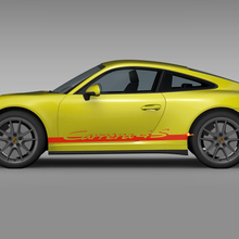 Autocollant de bandes de course pour panneau latéral pour Porsche Carrera 4S 2
 2