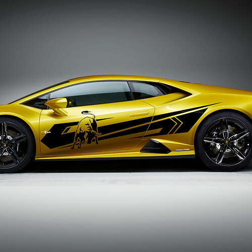 Autocollant en vinyle pour bandes latérales de course pour Lamborghini Huracan Evo
 1