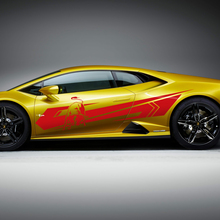 Autocollant en vinyle pour bandes latérales de course pour Lamborghini Huracan Evo
 3