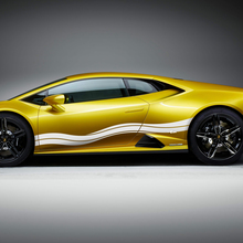 Autocollant vinyle de décalque graphique de bandes ondulées latérales pour Lamborghini Huracan Evo
 2
