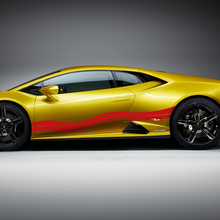 Autocollant vinyle de décalque graphique de bandes ondulées latérales pour Lamborghini Huracan Evo
 3