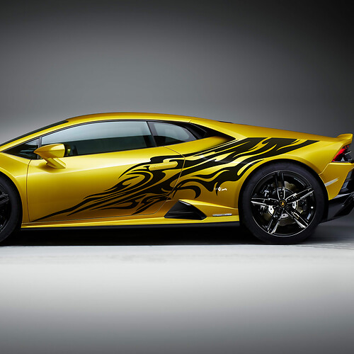 Autocollant graphique en vinyle avec rayures tribales latérales pour Lamborghini Huracan Evo