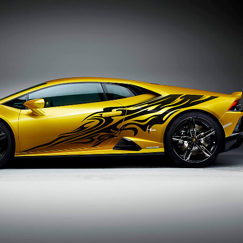Autocollant graphique en vinyle avec rayures tribales latérales pour Lamborghini Huracan Evo

