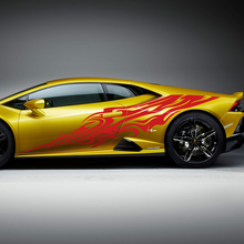 Autocollant graphique en vinyle avec rayures tribales latérales pour Lamborghini Huracan Evo
 3