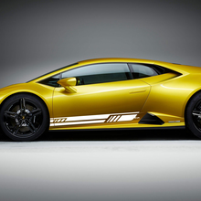 Bandes de bas de caisse latérales Autocollant vinyle de décalcomanie de course pour Lamborghini Huracan Evo
 2