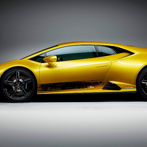 Kit d'autocollants vinyle à bandes latérales usées pour Lamborghini Huracan Evo