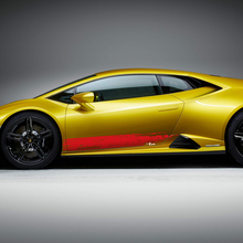 Autocollant vinyle de décalque de course à rayures délavées latérales pour Lamborghini Huracan Evo
 3