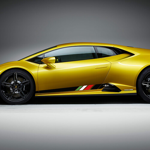 Rayures du drapeau italien sur le côté Autocollant vinyle de course pour Lamborghini Huracan Evo