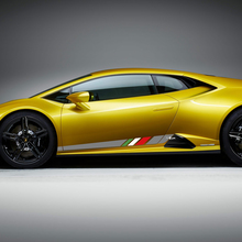 Rayures du drapeau italien sur le côté Autocollant vinyle de course pour Lamborghini Huracan Evo
 2