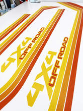 Kits graphiques - Autocollant vinyle à rayures rétro vintage 4x4 hors route pour GMC Suburban 1991
_2