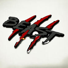 Badge emblème 3D Griffe de Bête Rayée Garde-boue_5