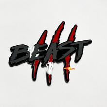 Badge emblème 3D Griffe de Bête Rayée Garde-boue_8