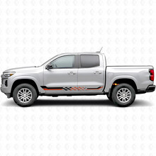 Bandes vinyles de course à damier pour porte et panneau bas de caisse pour Chevrolet Colorado 3ème génération 2023-2026_2