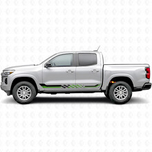 Bandes vinyles de course à damier pour porte et panneau bas de caisse pour Chevrolet Colorado 3ème génération 2023-2026_4