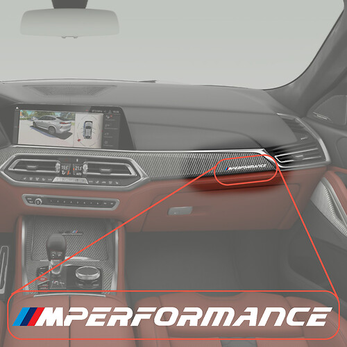 Autocollants graphiques pour tableau de bord intérieur M Performance
 1