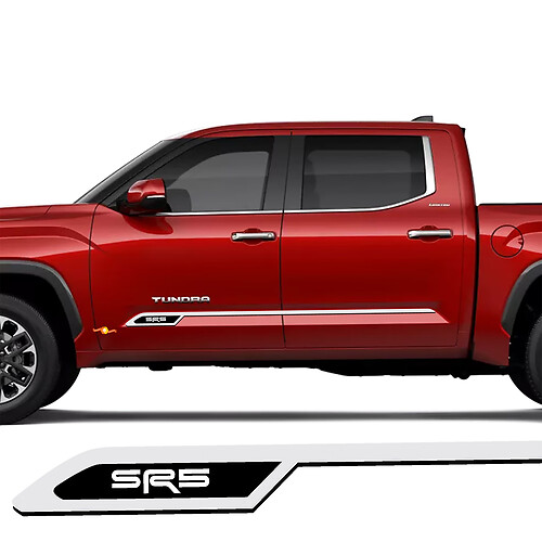 Bandes latérales Autocollant vinyle pour bas de caisse adapté à Toyota Tundra 2025 et plus récent
 1