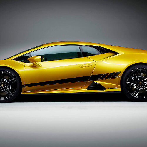 Autocollant en vinyle pour bandes latérales Racing Graphics pour Lamborghini Huracan Evo 3
