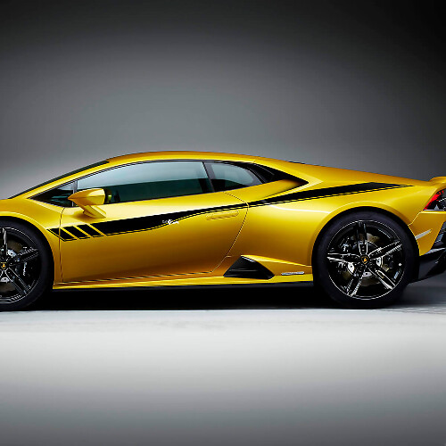 Autocollants Décoratifs Bandes Latérales Vinyle Course 2 pour Lamborghini Huracan Evo 1