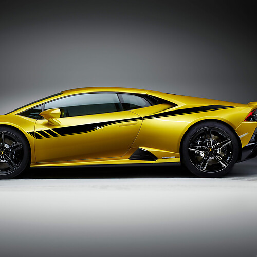 Rayures latérales Autocollant en vinyle pour Lamborghini Huracan Evo 5
 1