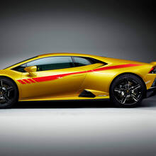 Autocollants Décoratifs Bandes Latérales Vinyle Course 2 pour Lamborghini Huracan Evo 3