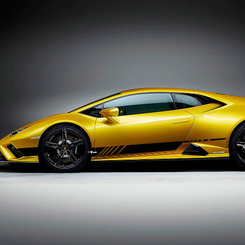 Rayures latérales Autocollant en vinyle pour Lamborghini Huracan Evo 5
