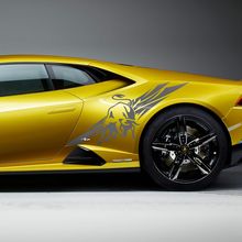 Autocollant vinyle de décalcomanie graphique de taureau de garde-boue arrière latéral pour Lamborghini Huracan Evo
 2