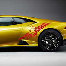 Autocollant vinyle de décalcomanie graphique de taureau de garde-boue arrière latéral pour Lamborghini Huracan Evo
 3